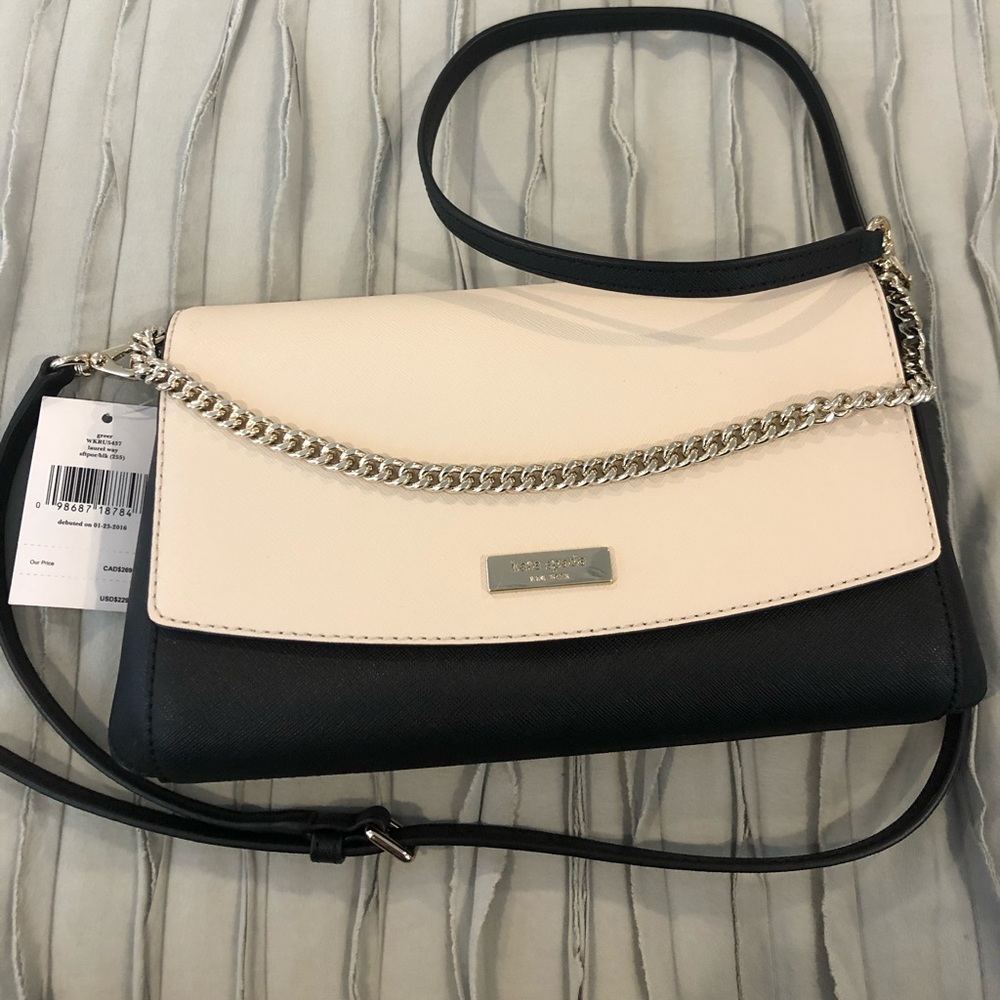 Brand new black and white Kate Spade crossbody